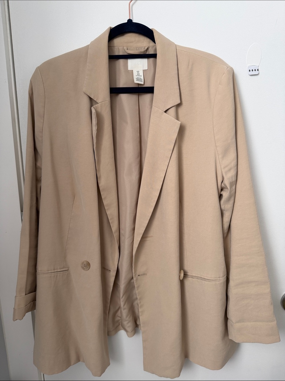 H&M Beige Oversized Blazer